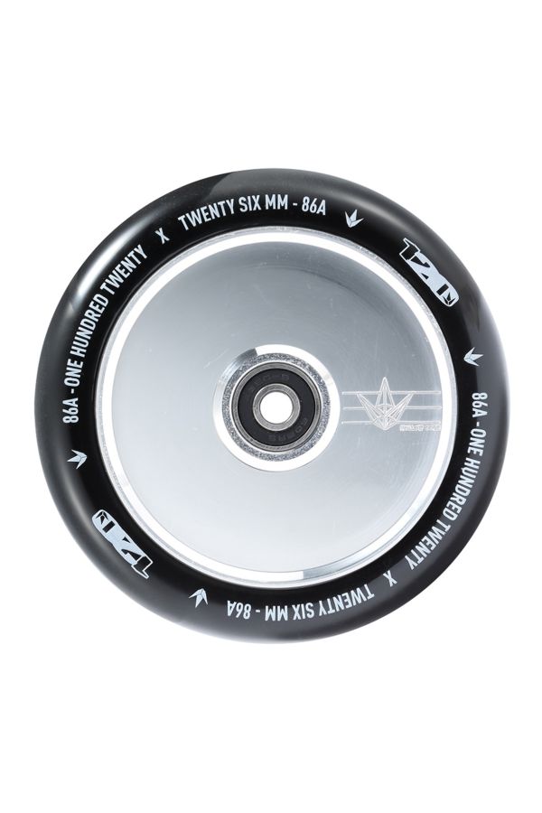 Blunt Envy Hollow Core Scooter Wheel Pair - 110mm x 24mm Black Silver Polish 