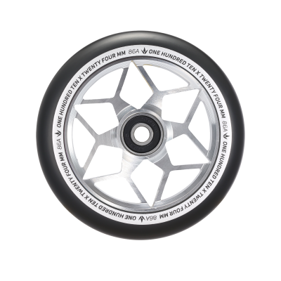 Blunt Envy Diamond Scooter Wheel Pair - 110mm x 24mm - Silver Black