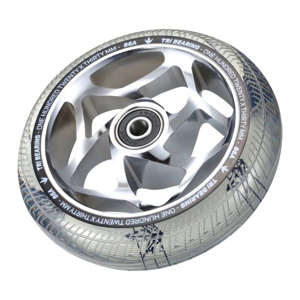 Blunt Envy 120mm/30mm Tri Bearing Wheel - Chrome and Clear